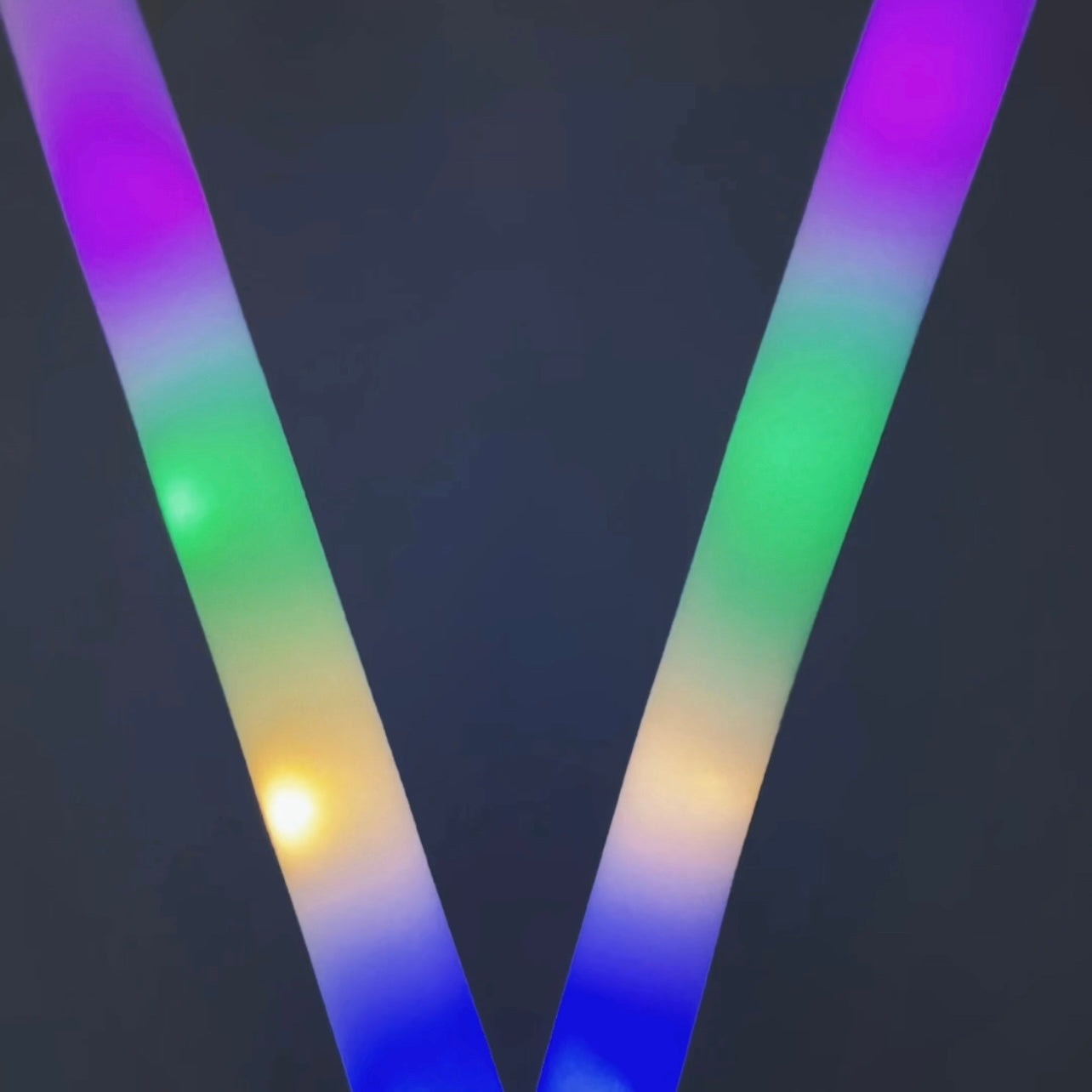 Pack of 50 LED Foam Glow Sticks – Light-Up Batons for Parties & Events
