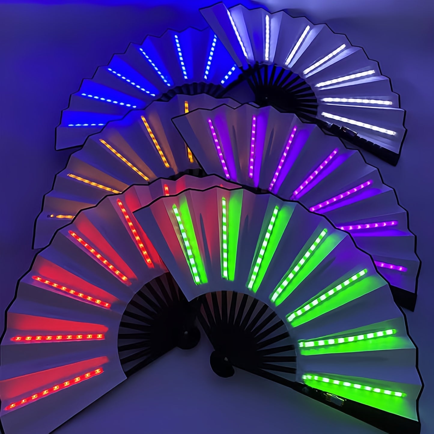 Led hand held fans pack of 2
