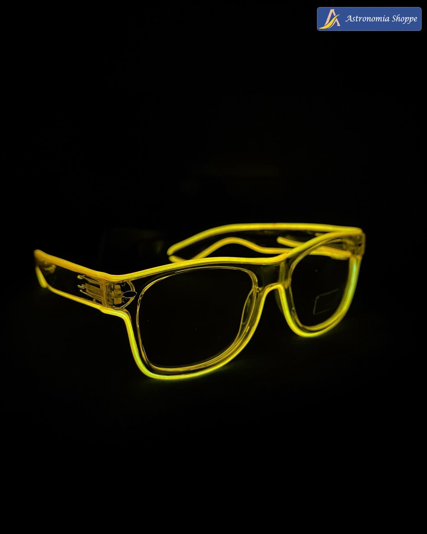 Transparent frame LED glasses