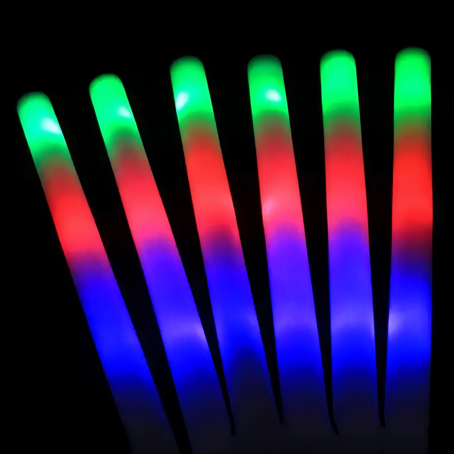 Pack of 50 LED Foam Glow Sticks – Light-Up Batons for Parties & Events