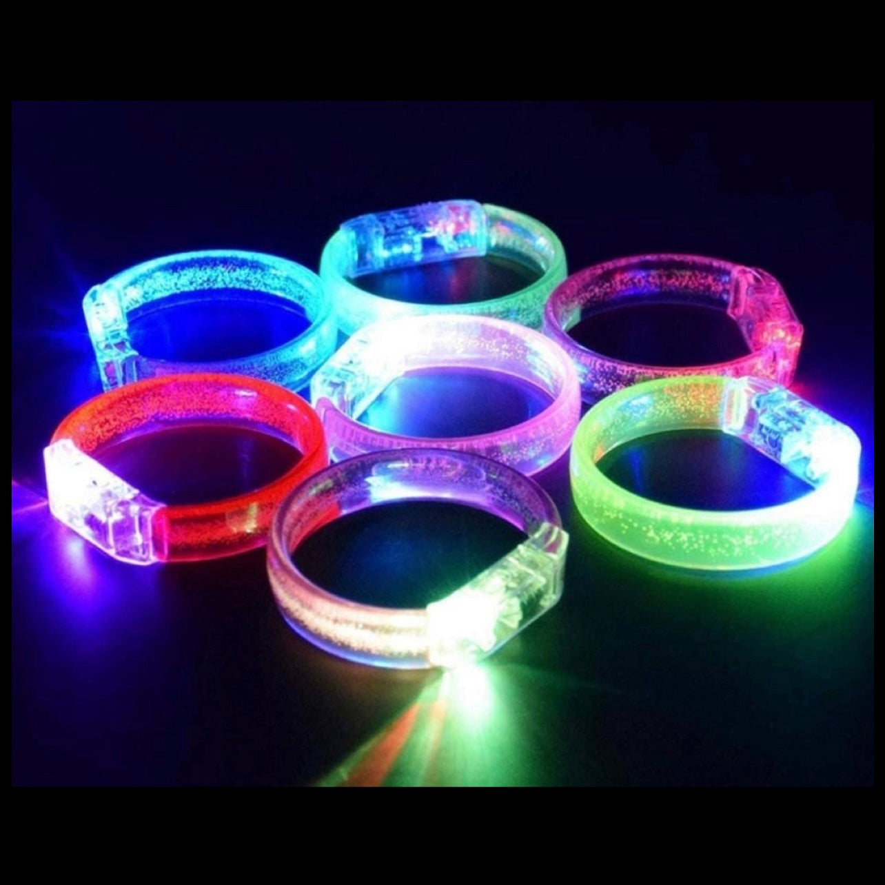 Pack of 50 Basic led wristbands with button