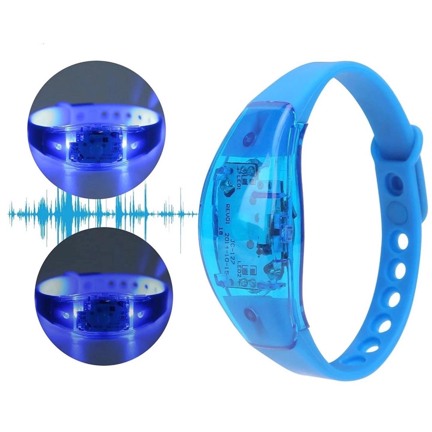 100 pcs Sound activated wristbands