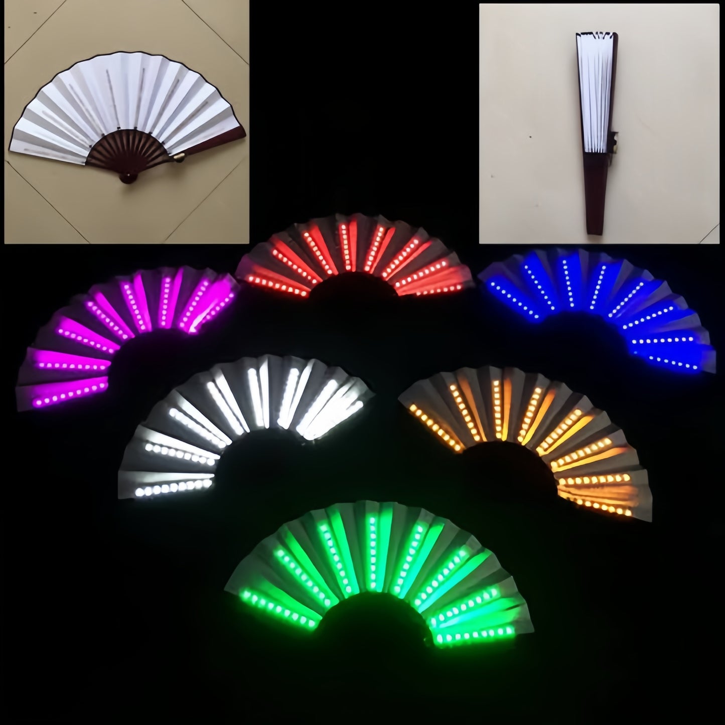 Led hand held fans pack of 2
