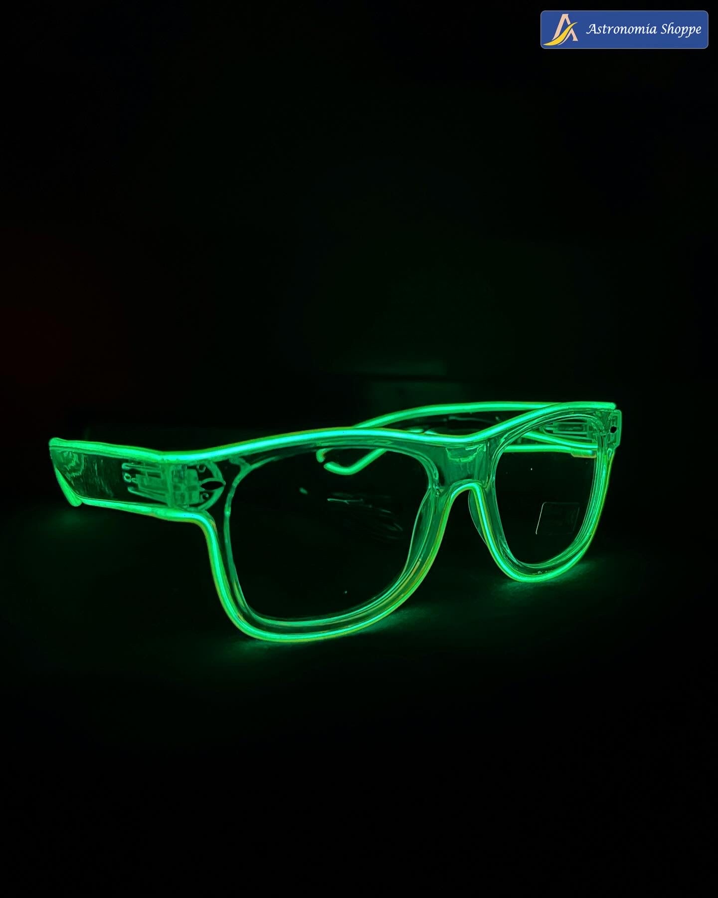 Transparent frame LED glasses