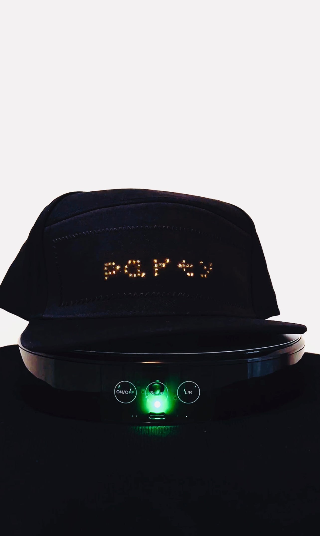 LED app controlled display hats