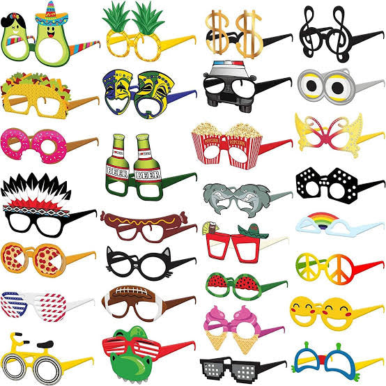 Pack of 12 different funky goggles