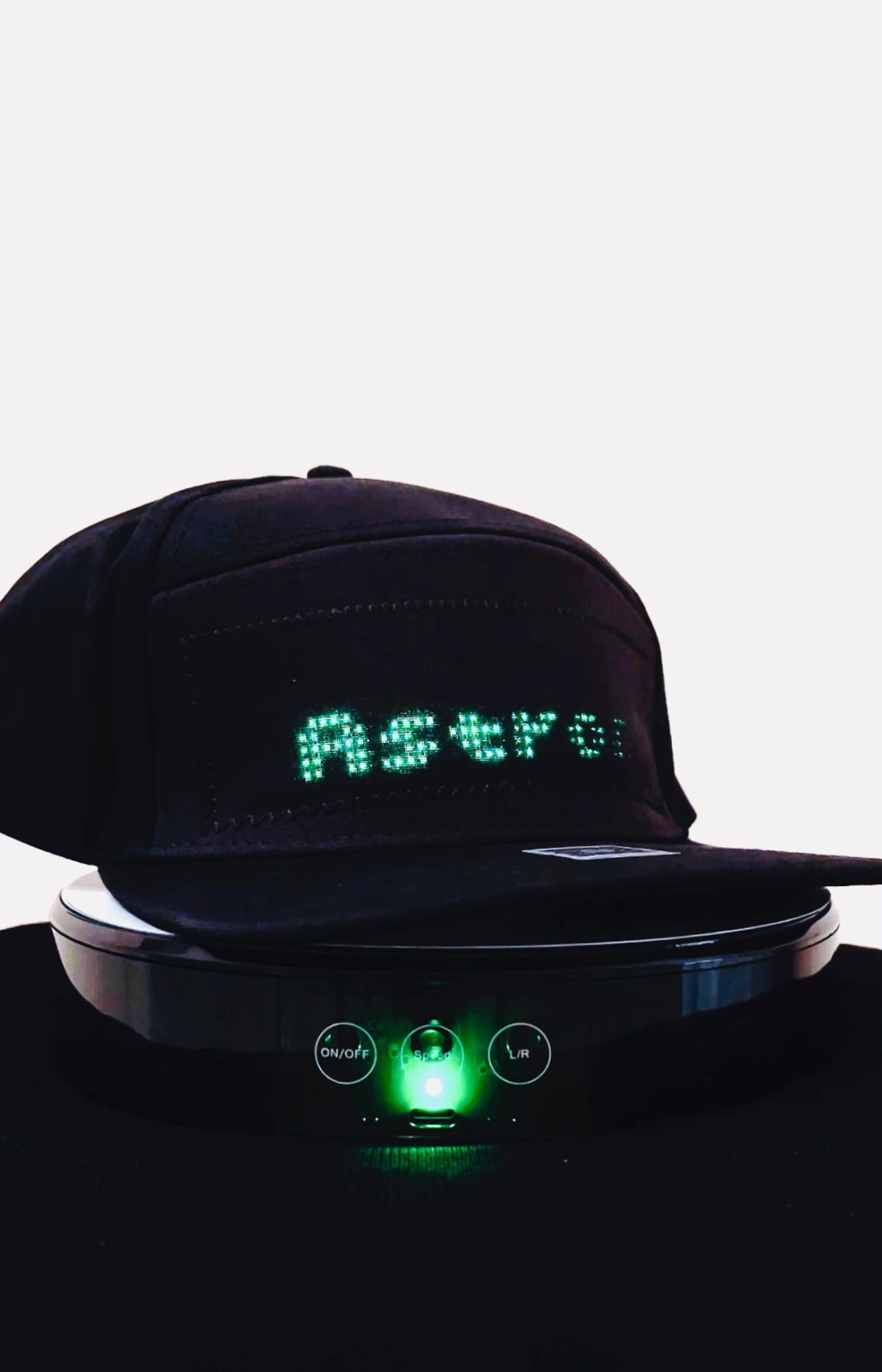 LED app controlled display hats