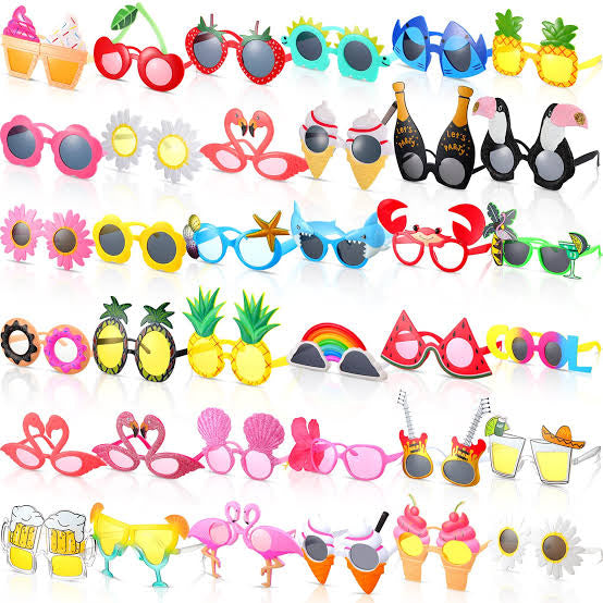 Pack of 12 different funky goggles