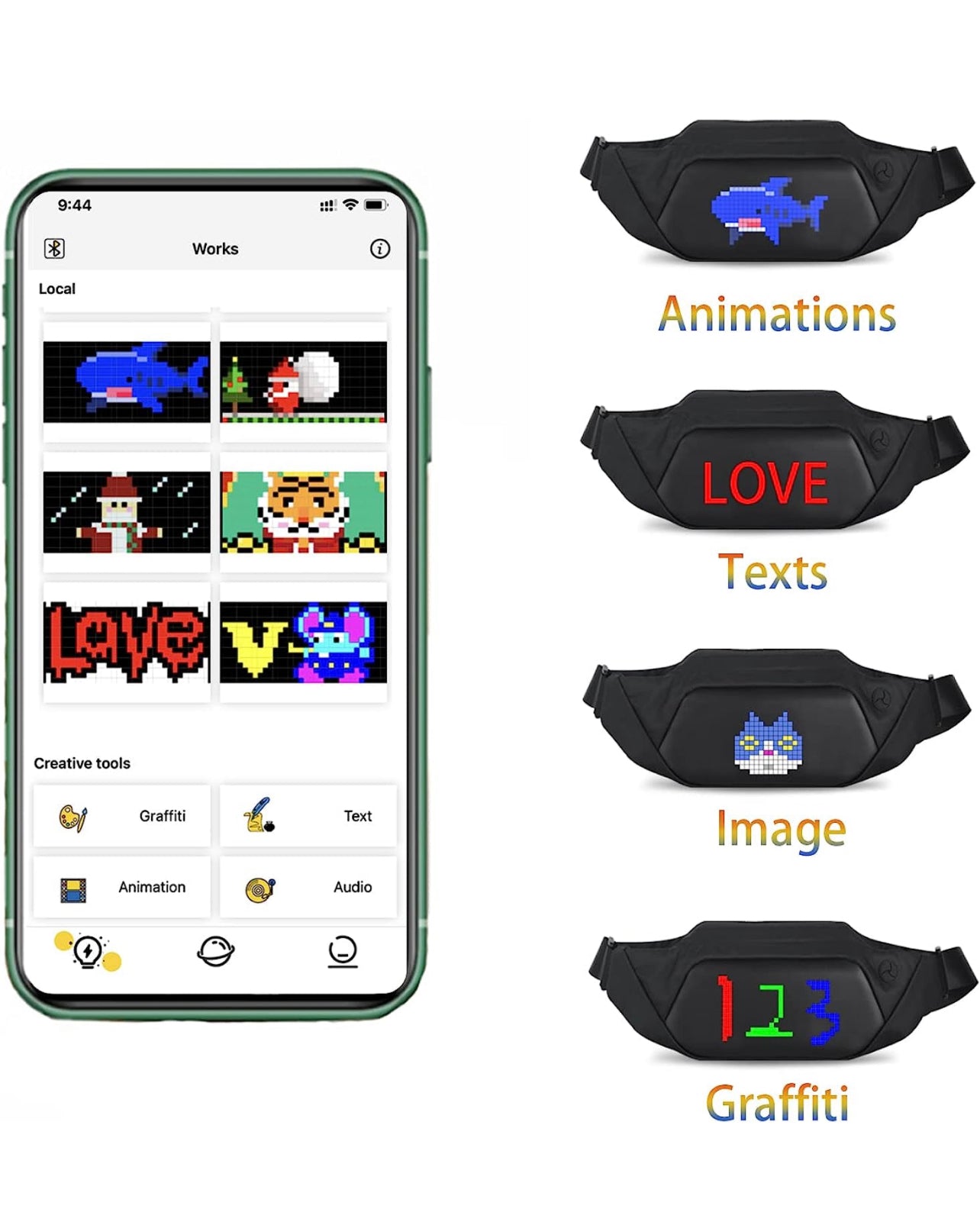 App controlled Astronomia LED fanny pack