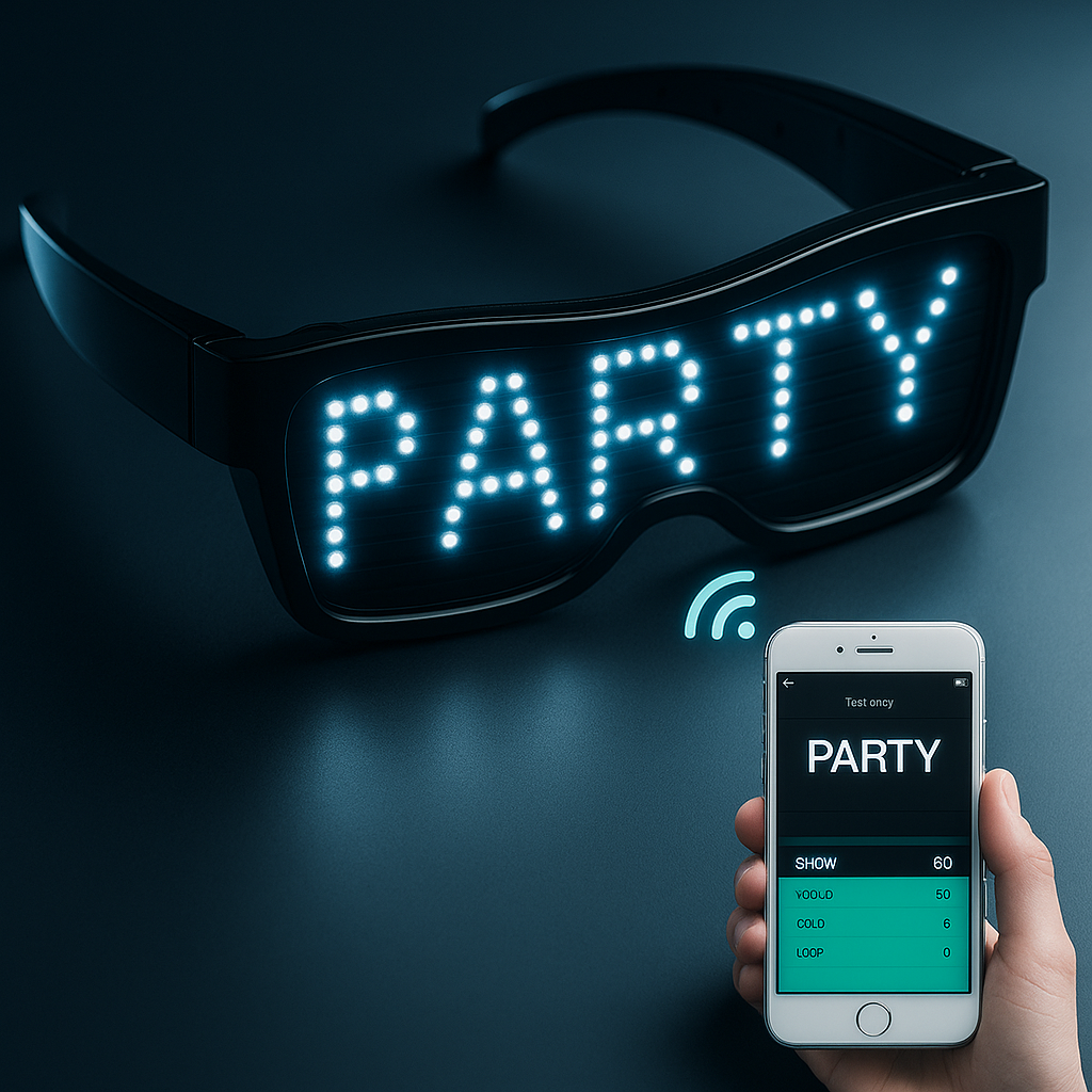 App controlled Magic LED app controlled eyeglasses by Astronomia Shopp ...