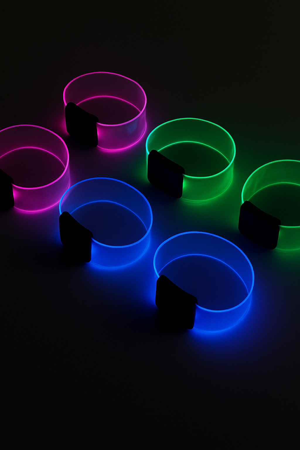 50 pcs Astronomia transparent LED Wristbands – Sound-Reactive & Color-Changing Light Bands for Weddings, Parties & Concerts