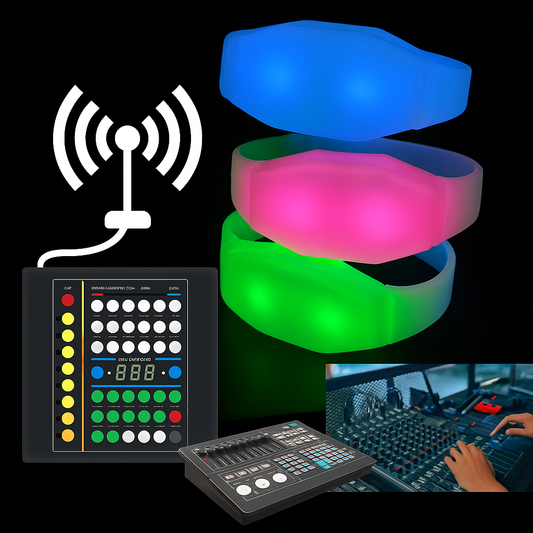 Pack of 100 Coldplay inspired LED Wristbands with Controller – Multi-Color Effects for Events & Concerts