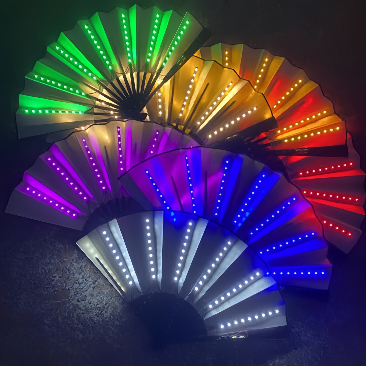 Led hand held fans pack of 2