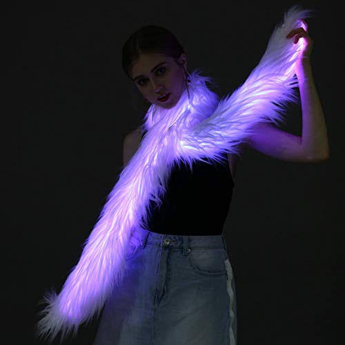 Premium quality LED faux fur sash- remote controlled with 9 colours and 28 effects
