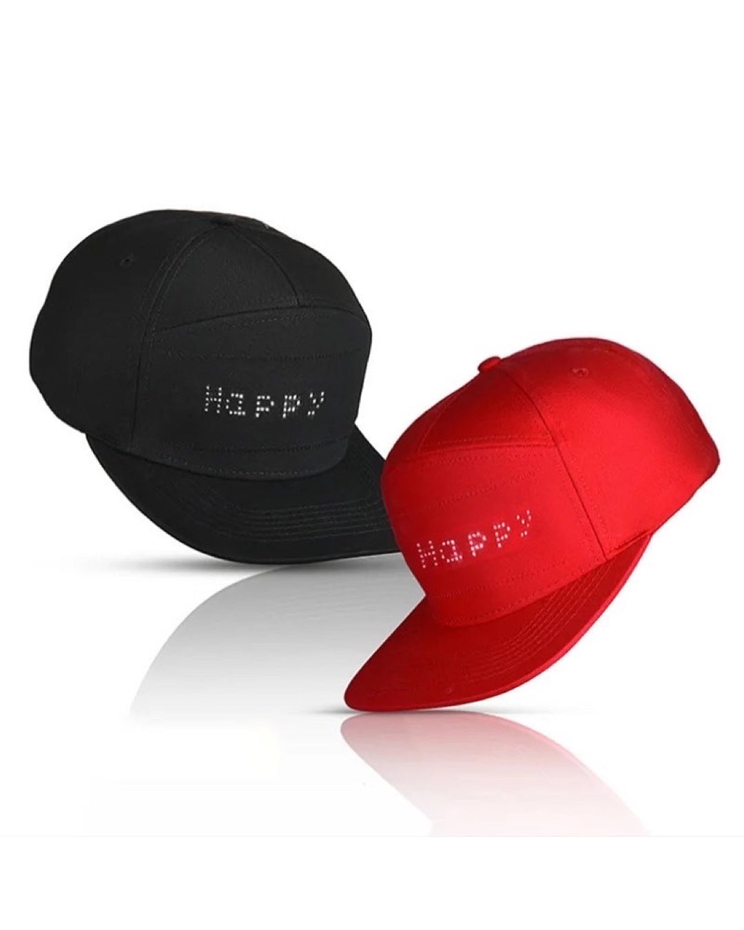 LED app controlled display hats